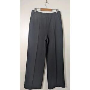 OGL Move Pants Womens M Black Wool Blend Stretch Wide Leg Pockets 33" inseam NEW